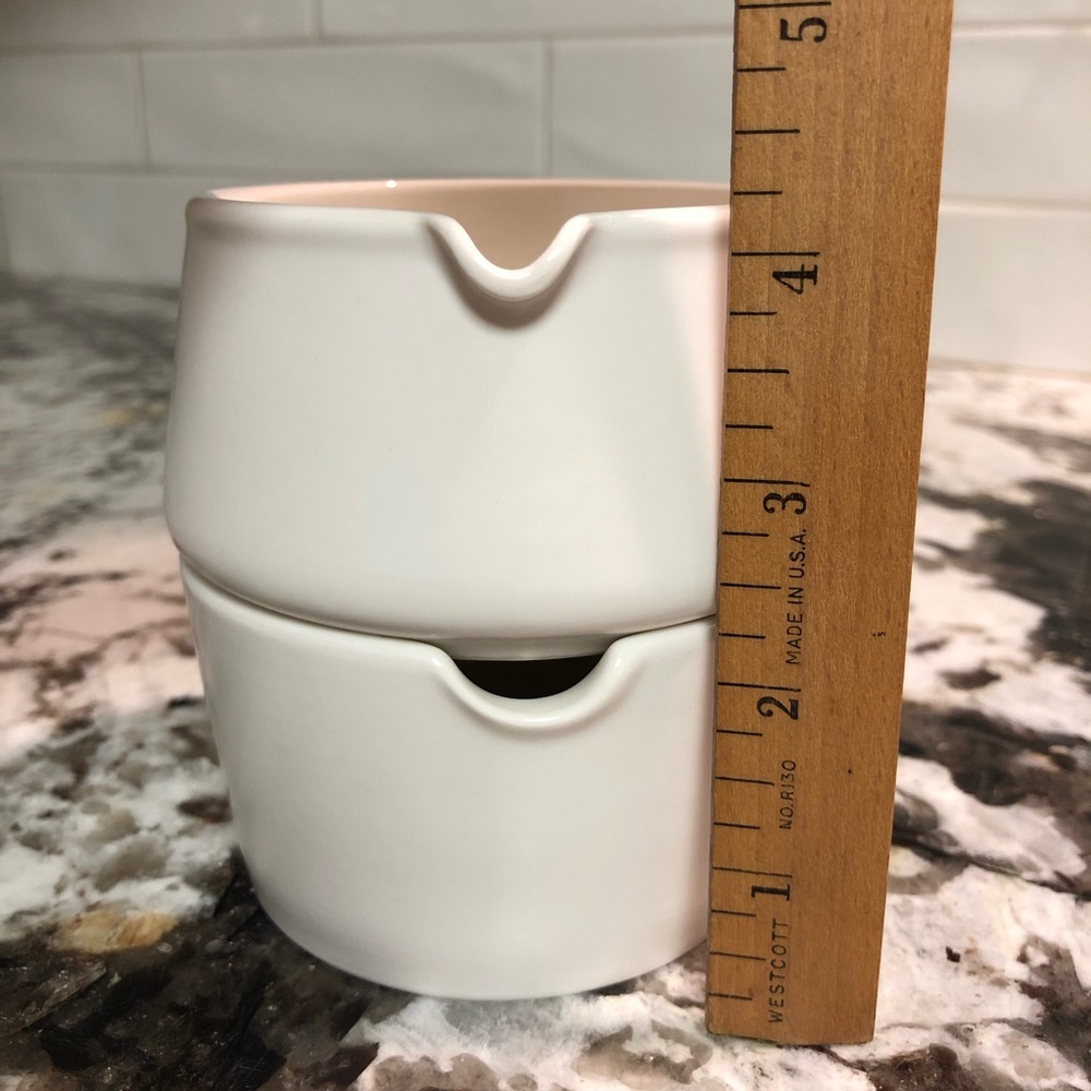Starbucks 2013 Stackable Sugar & Creamer - Minimalist Modern - White - Picture 5 of 11
